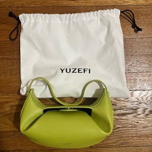 Yuzefi small fortune cookie bag in anise (green)
